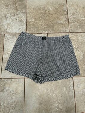 J. Crew Black and White Gingham Boxer Shorts